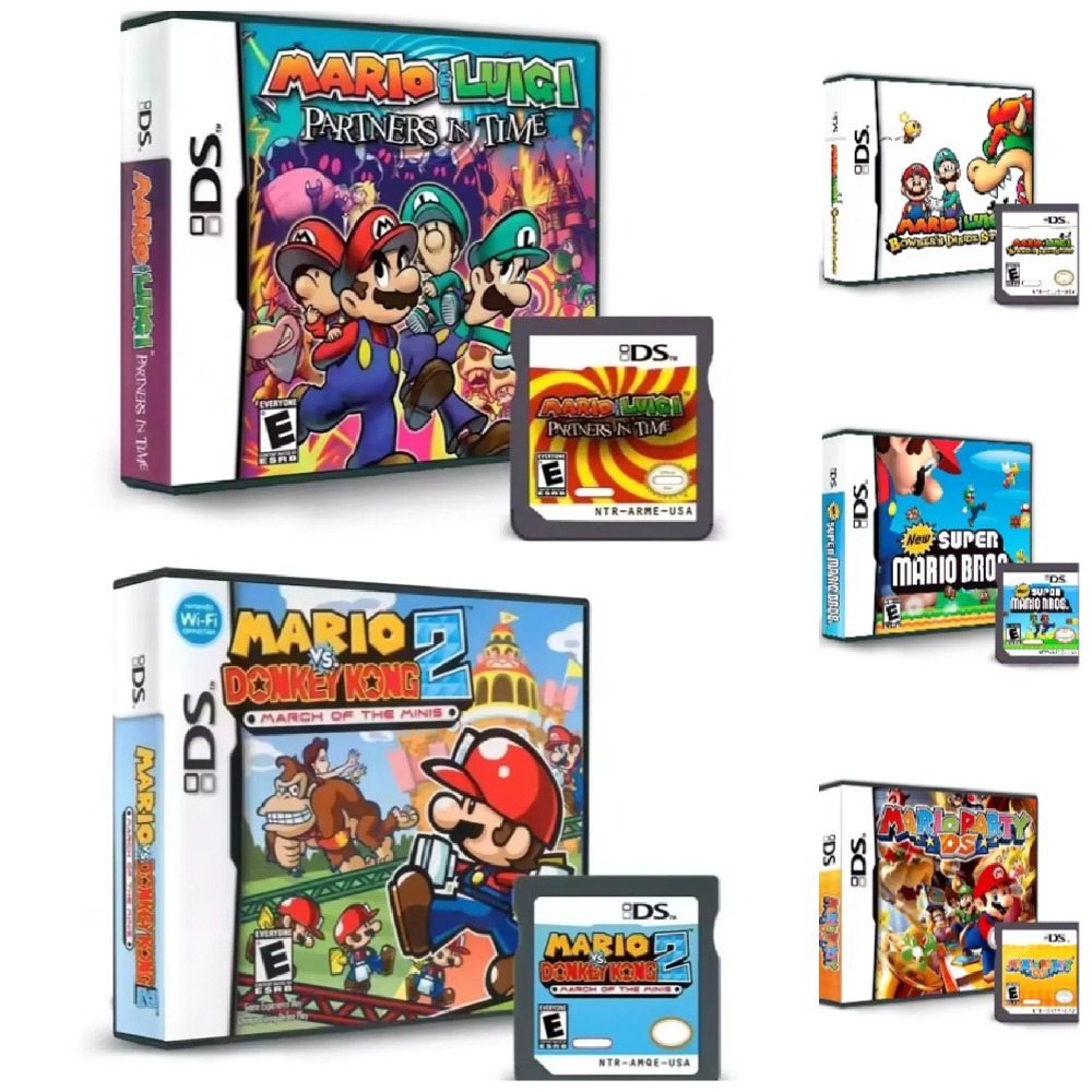Gaming Console With Games - Popular Fun DS Game Cartridge -Mario