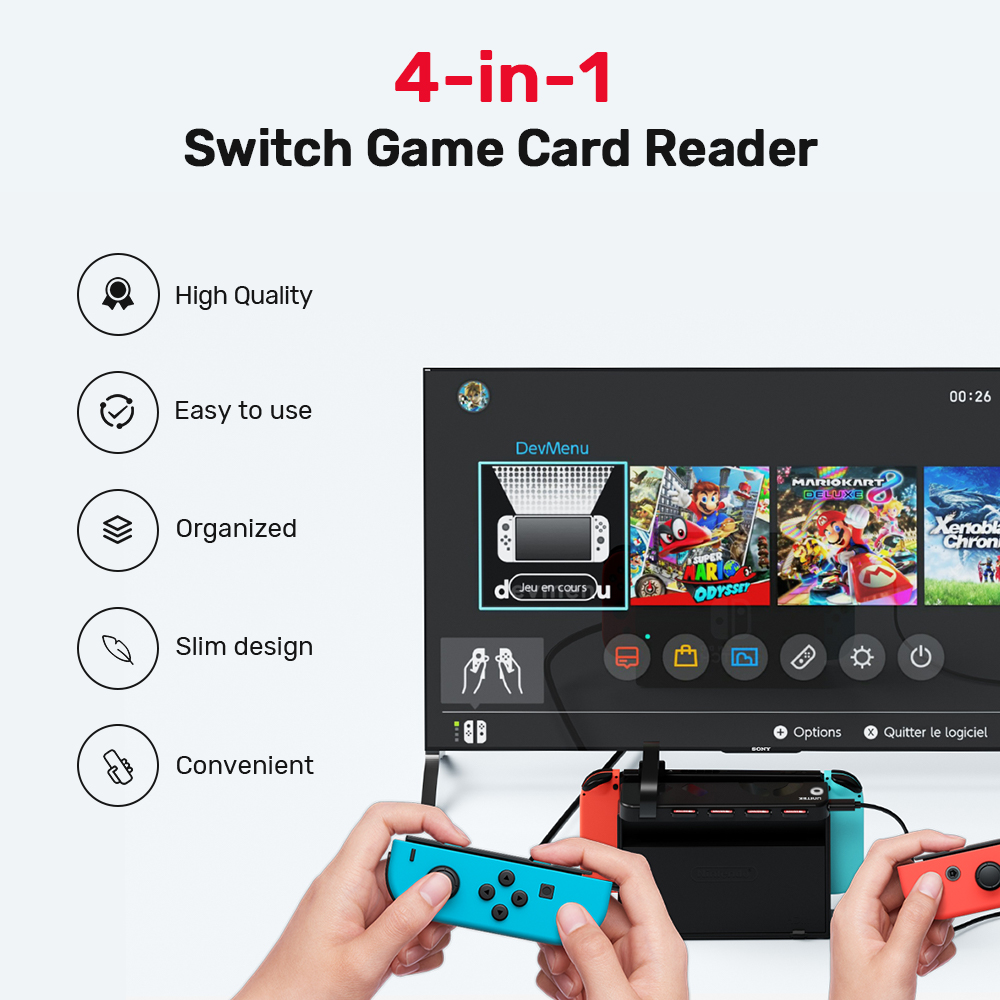 Gaming Card Holder - G1002D Portable Game Card Reader for