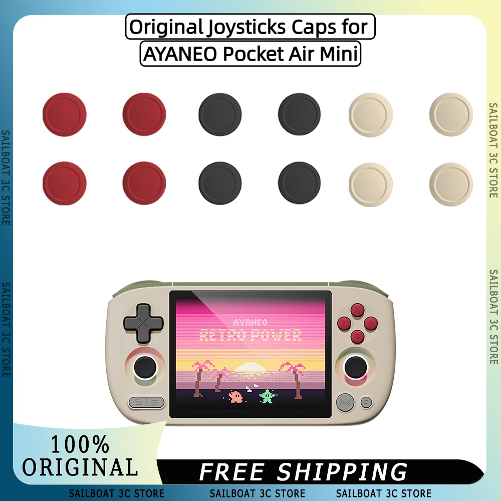 Gaming Console Setup - Original Joysticks Caps for AYANEO Pocket