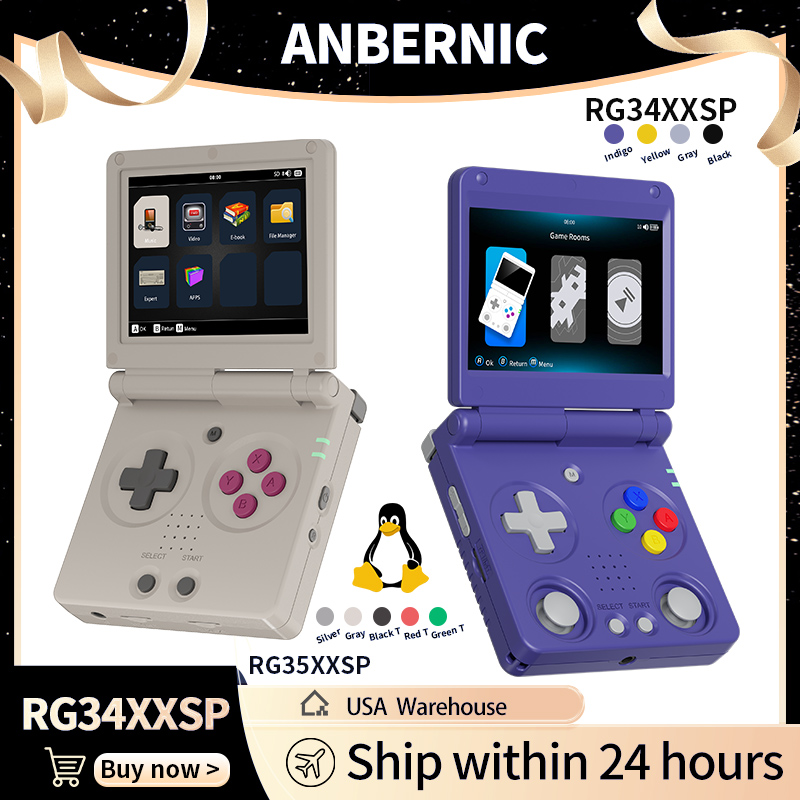 Anbernic RG34XXSP RG35XXSP Fli - Gaming Console Handheld Retro 评论和价格