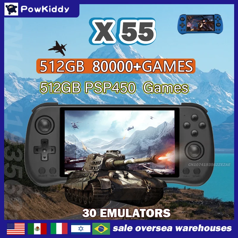 80000Games 512G POWKIDDY X55 5 - Gaming Console For Sale 评论和价格