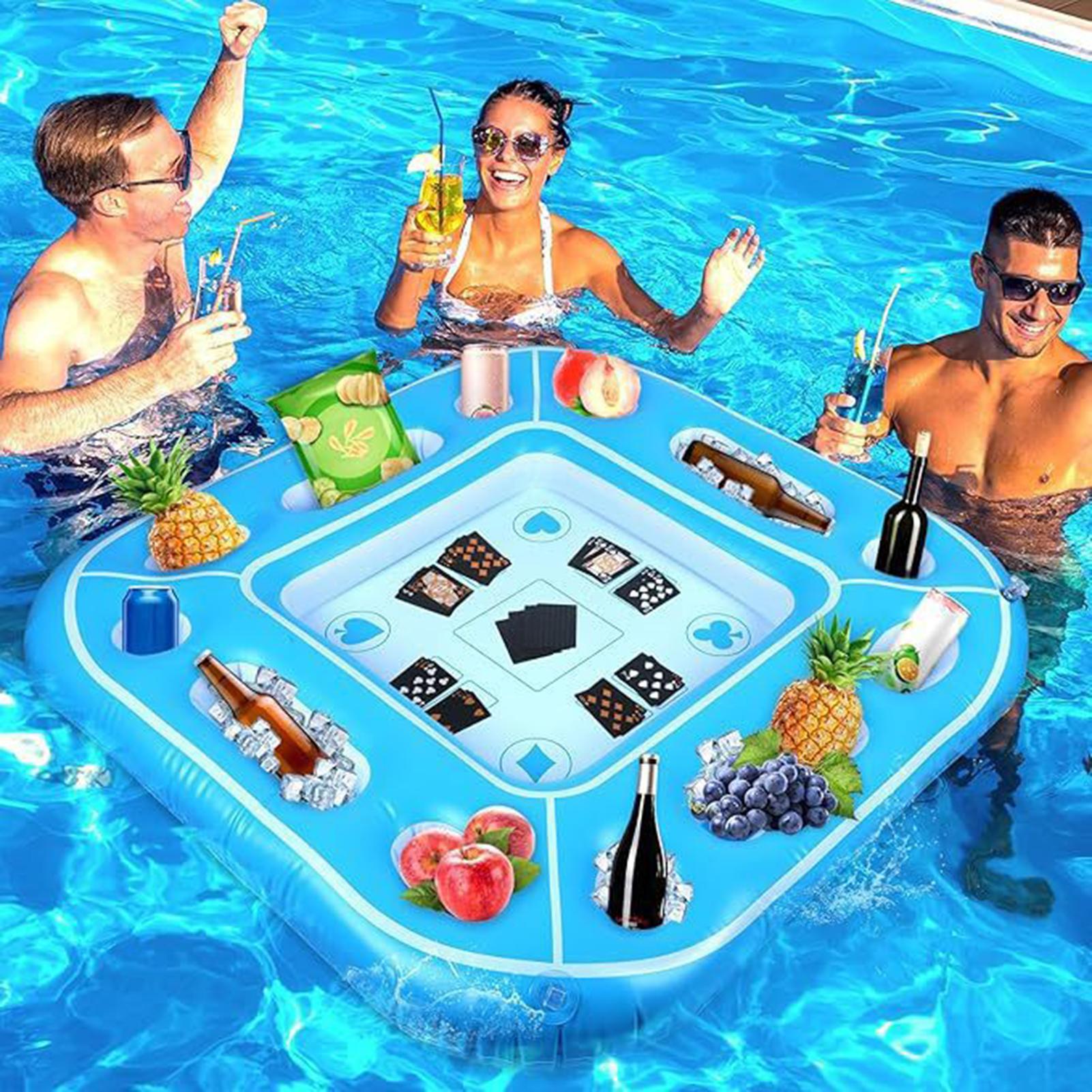Inflatable Pool Floating Table - Gaming Card Holder 评论和价格
