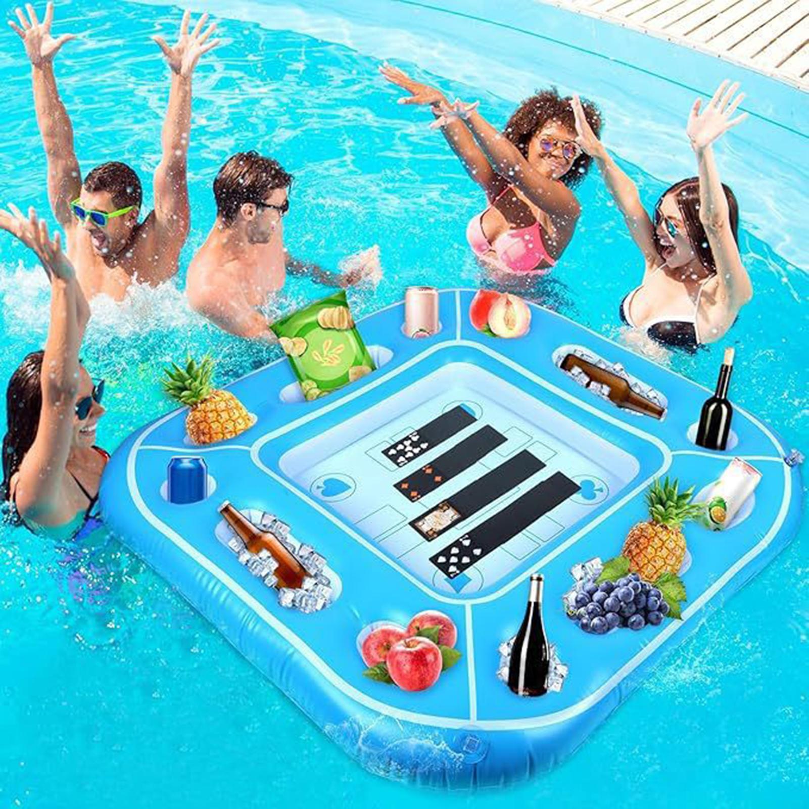Inflatable Pool Floating Table - Gaming Card Holder 评论和价格