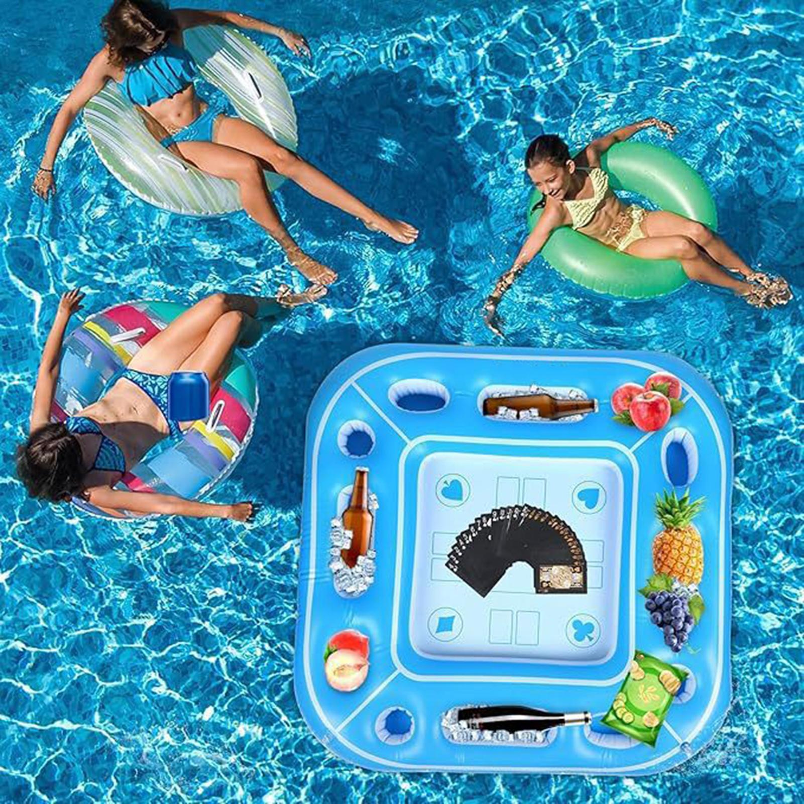 Inflatable Pool Floating Table - Gaming Card Holder 评论和价格